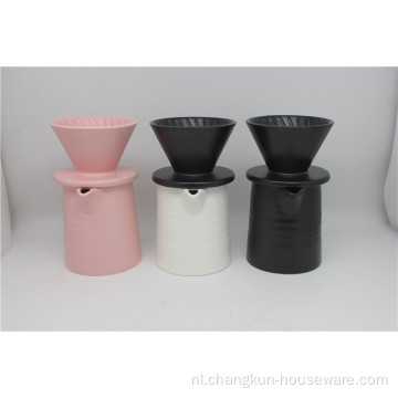 Hete keramische V60 pour over coffee Druppelaarset